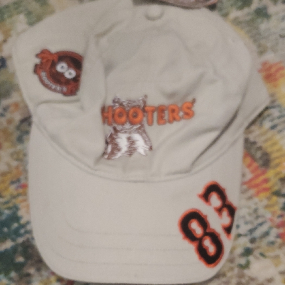 Hooters Beige Cap with Orange Embroidery